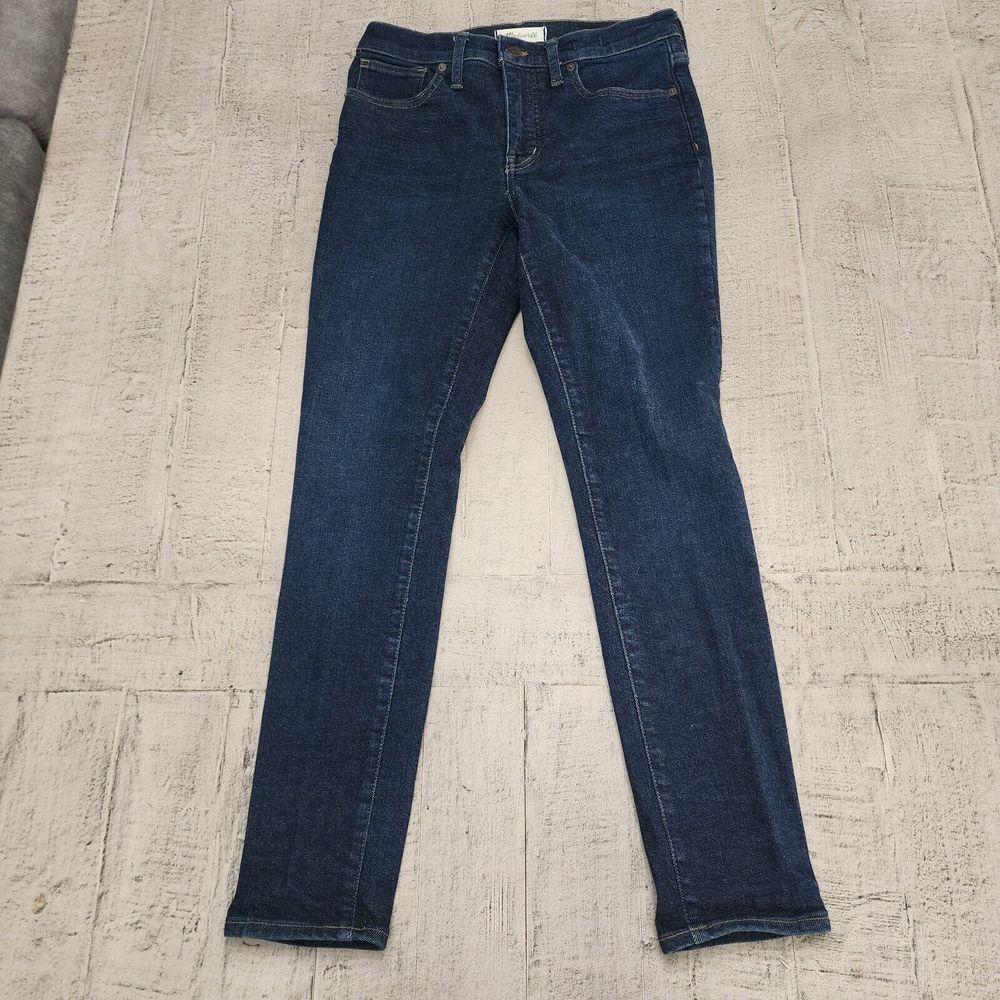 Madewell 9" Mid Rise Skinny‎ Dark Wash Denim Blue Jeans Womens Size 27